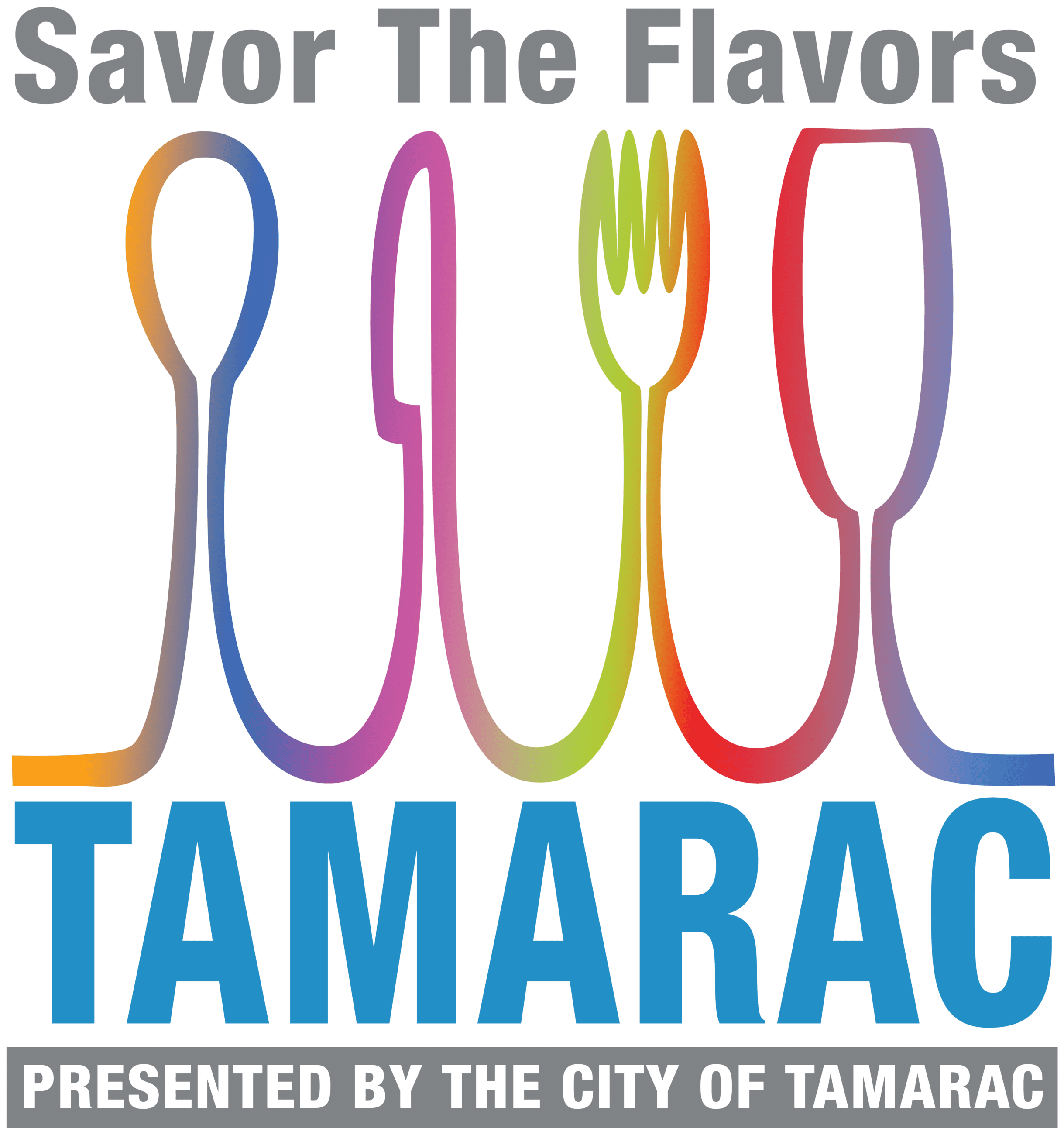 2021 Flavors of Tamarac containing multicolored eating utensils.