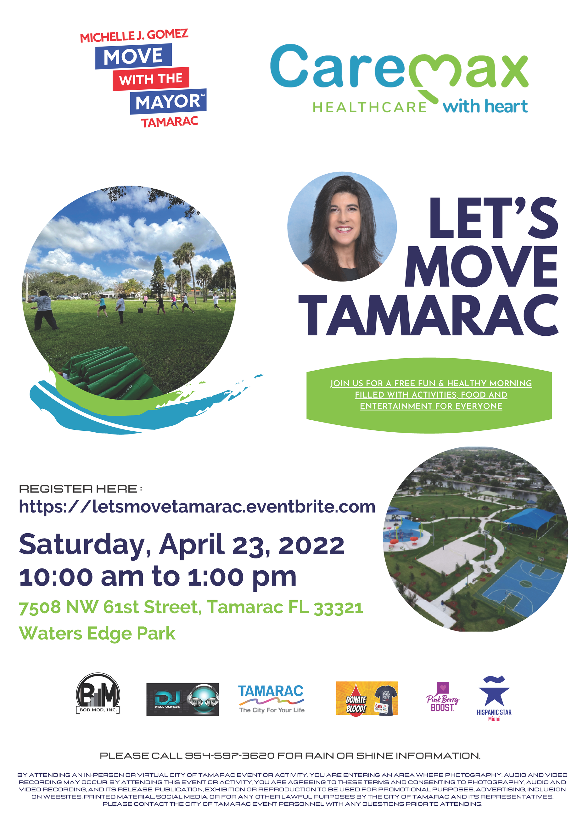 Let's Move Tamarac, Saturday, April 23, 2022, 10:00 am to 1:00 pm. 