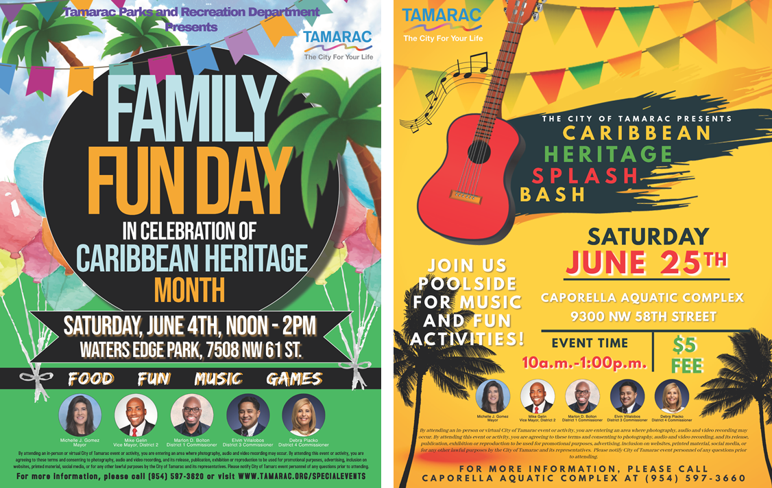 Tamarac Parks and Recreation Department presents Family Fun Day In Celebration of Caribbean Heritage