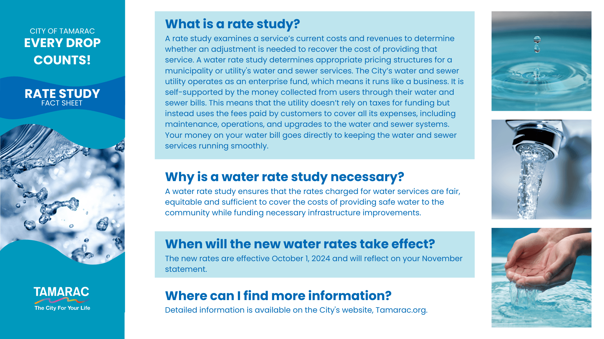 WATER RATE STUDY  INFO FLYER  CITY OF TAMARAC (1)