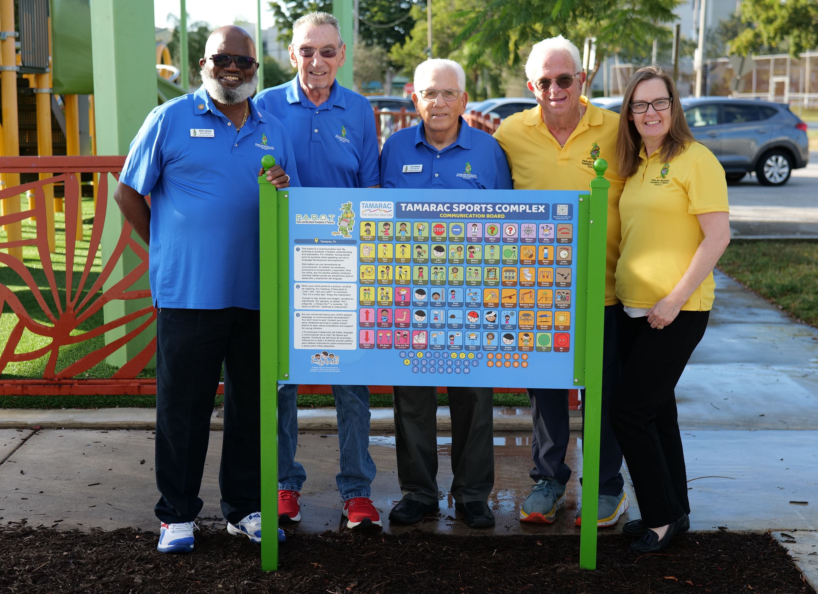 Communication board sign with PAROT