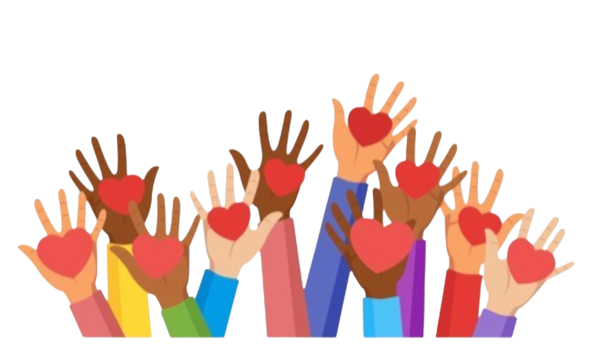 Hands holding hearts